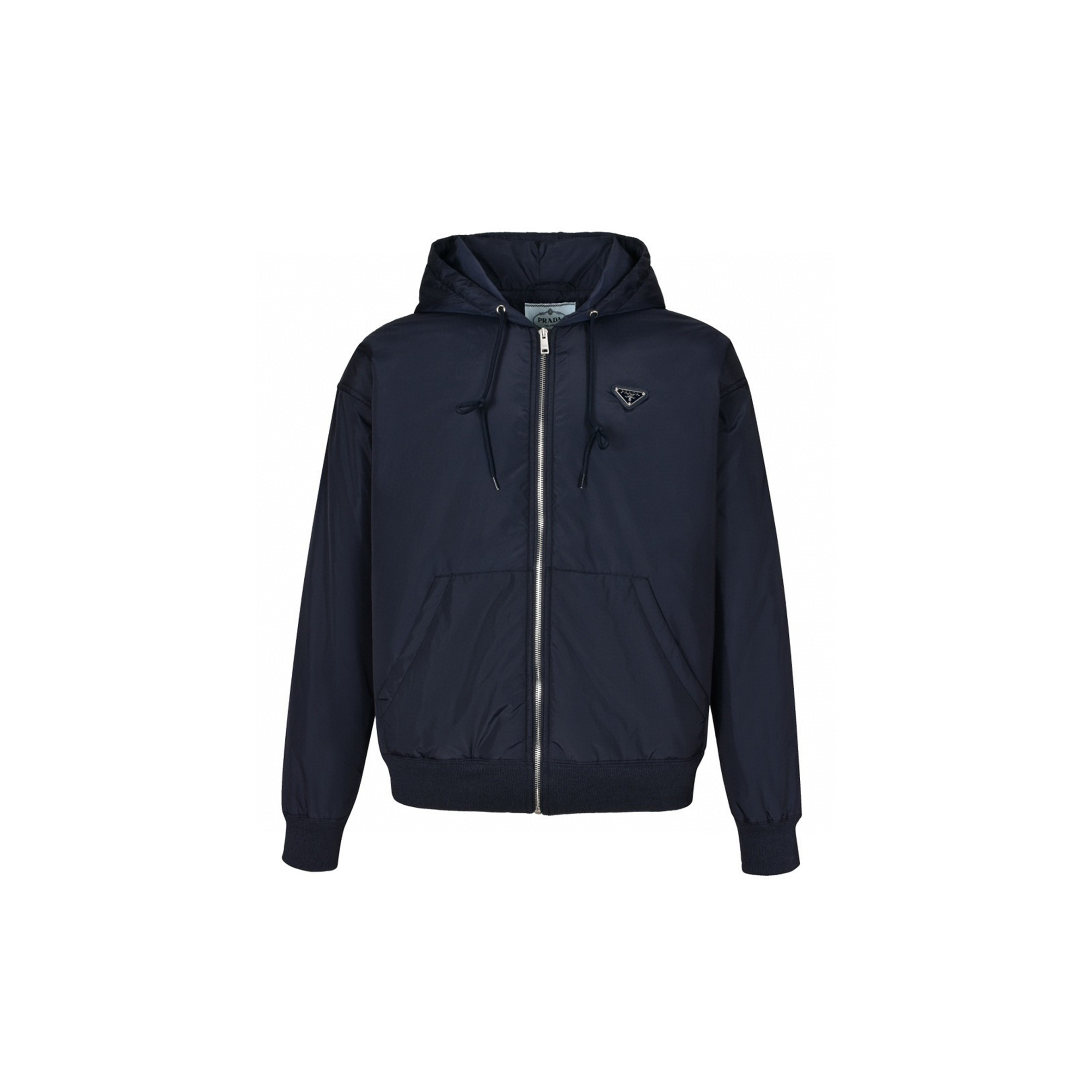 PRADA BRAND-PLAQUE NYLON JACKET PRADA BRAND-PLAQUE NYLON JACKET